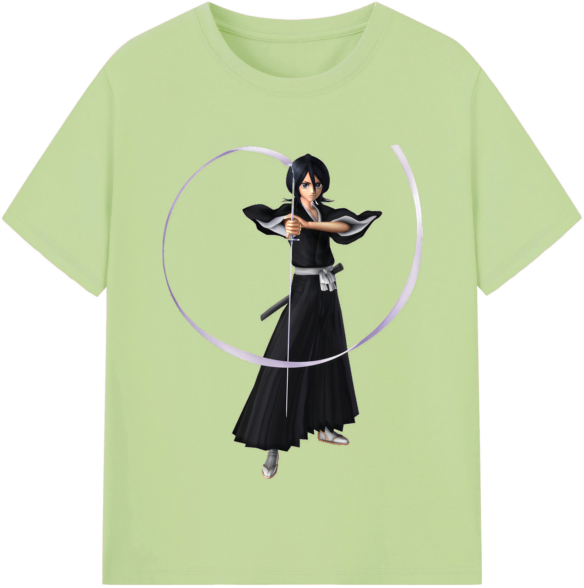 （画像用） ブリーチ 朽木ルキア BLEACH Kuchiki Rukia 綿100％半袖Tシャツ（フロントプリント）